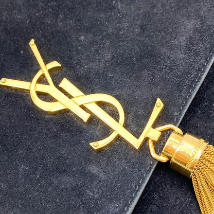 Saint Laurent Monogram Kate Medium Tassel Black Suede Leather Shoulder Bag - photo 7