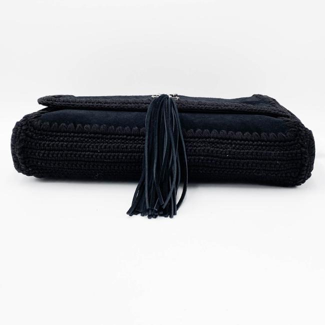 Saint Laurent Monogram Kate Medium Whipstitch Black Suede Leather Shoulder Bag - photo 6