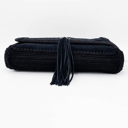 Saint Laurent Monogram Kate Medium Whipstitch Black Suede Leather Shoulder Bag - photo 6