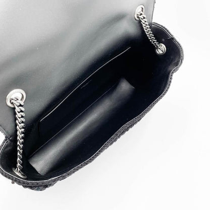 Saint Laurent Monogram Kate Medium Whipstitch Black Suede Leather Shoulder Bag - photo 8