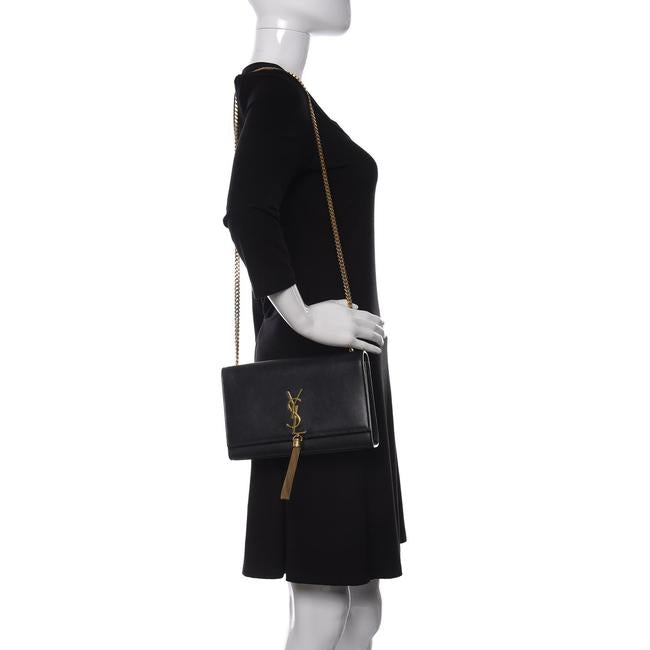 Saint Laurent Monogram Kate Medium with Tassel In Smooth Black Leather Cross Body Bag - photo 2
