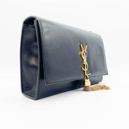 Saint Laurent Monogram Kate Medium with Tassel In Smooth Black Leather Cross Body Bag - photo 4