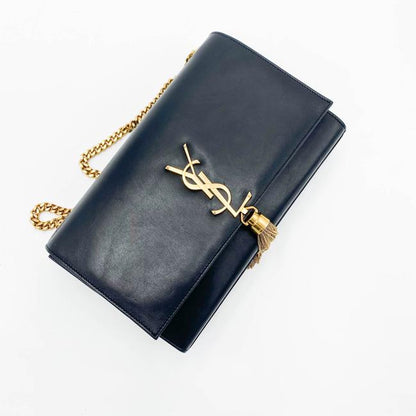 Saint Laurent Monogram Kate Medium with Tassel In Smooth Black Leather Cross Body Bag - photo 7