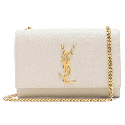 Saint Laurent Monogram Kate Small Crema Soft Monogram Chain Ghw White Leather Cross Body Bag - image 1