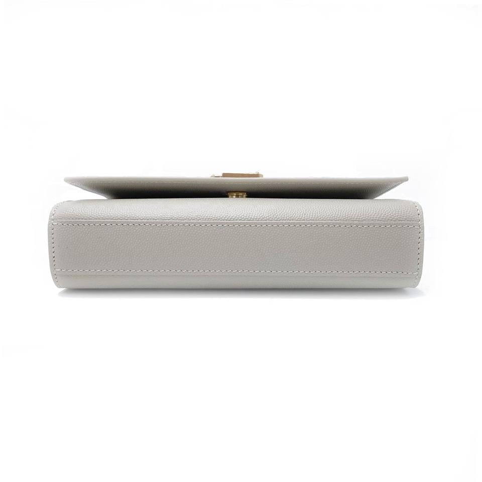 Saint Laurent Monogram Kate Small Crema Soft Monogram Chain Ghw White Leather Cross Body Bag - image 8