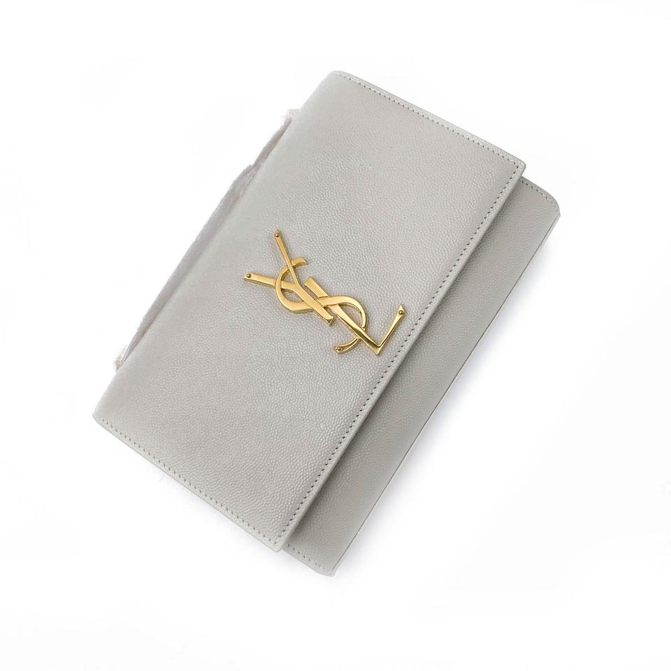 Saint Laurent Monogram Kate Small Crema Soft Monogram Chain Ghw White Leather Cross Body Bag - image 10