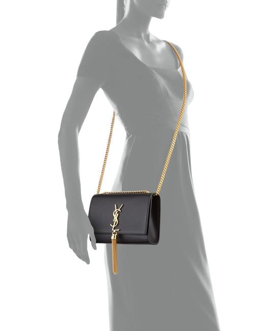Saint Laurent Monogram Kate Small Smooth Tassel On Chain Black Calfskin Leather Shoulder Bag - image 2