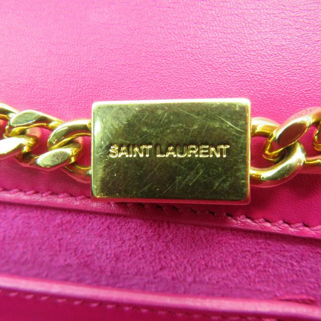 Saint Laurent Monogram Kate Smooth Medium Classic Tassel Fuchsia Pink Calfskin Leather Shoulder Bag - image 12