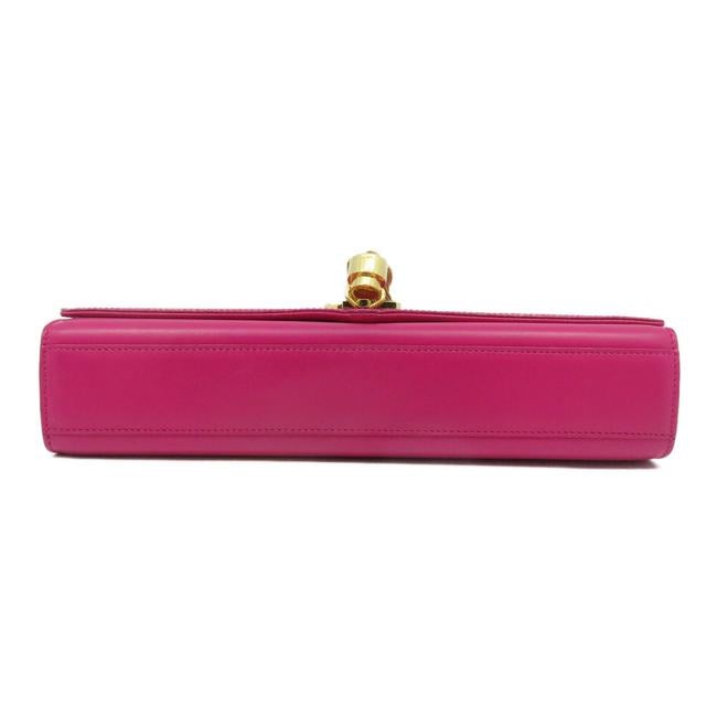 Saint Laurent Monogram Kate Smooth Medium Classic Tassel Fuchsia Pink Calfskin Leather Shoulder Bag - image 4