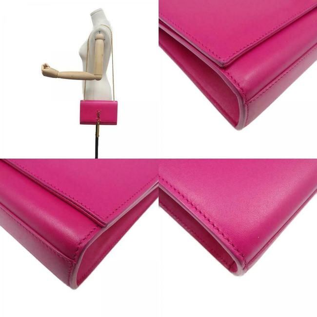 Saint Laurent Monogram Kate Smooth Medium Classic Tassel Fuchsia Pink Calfskin Leather Shoulder Bag - image 6