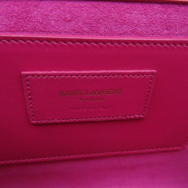 Saint Laurent Monogram Kate Smooth Medium Classic Tassel Fuchsia Pink Calfskin Leather Shoulder Bag - image 10