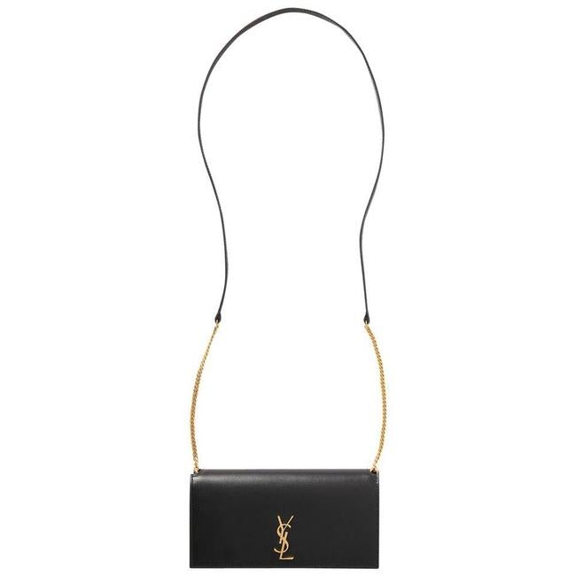 Saint Laurent Monogram Kate Ysl Phone Holder with Strap In Smooth Black Leather Cross Body Bag - image 1