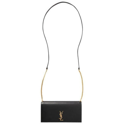 Saint Laurent Monogram Kate Ysl Phone Holder with Strap In Smooth Black Leather Cross Body Bag - image 1