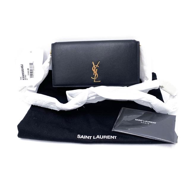 Saint Laurent Monogram Kate Ysl Phone Holder with Strap In Smooth Black Leather Cross Body Bag - image 4