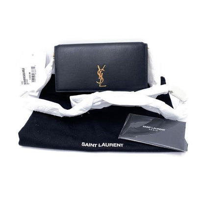 Saint Laurent Monogram Kate Ysl Phone Holder with Strap In Smooth Black Leather Cross Body Bag - image 4