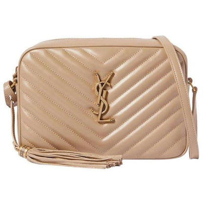 Saint Laurent Monogram Lou Camera Calfskin Matelasse Beige Leather Cross Body Bag - image 1
