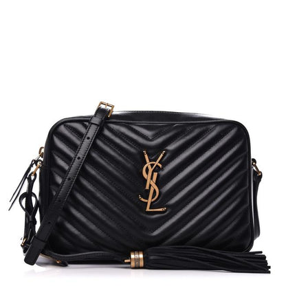 Saint Laurent Monogram Lou Camera Calfskin Matelasse Black Leather Cross Body Bag - photo 1
