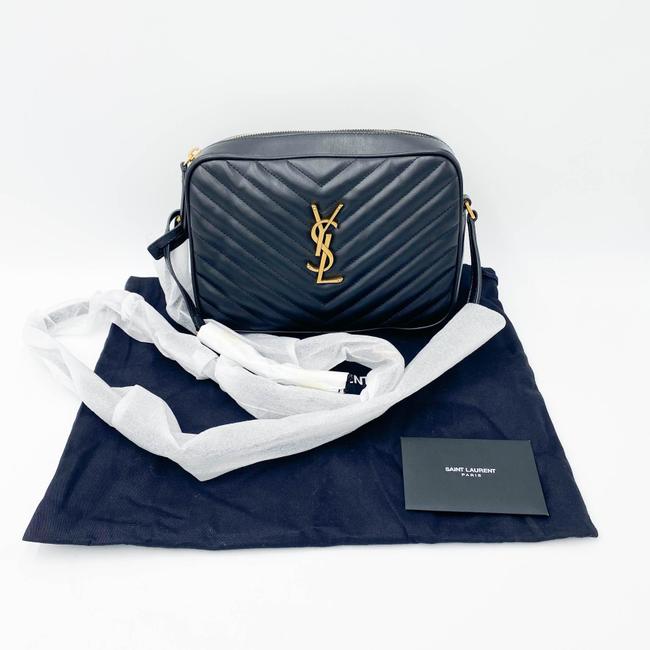 Saint Laurent Monogram Lou Camera Calfskin Matelasse Black Leather Cross Body Bag - photo 3