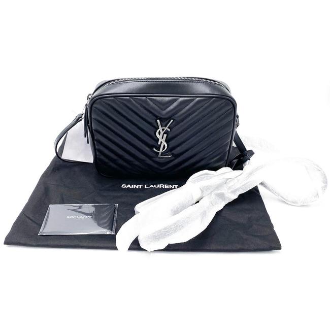 Saint Laurent Monogram Lou Camera Calfskin Matelasse Black Leather Shoulder Bag - image 3