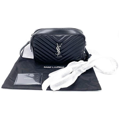 Saint Laurent Monogram Lou Camera Calfskin Matelasse Black Leather Shoulder Bag - image 3