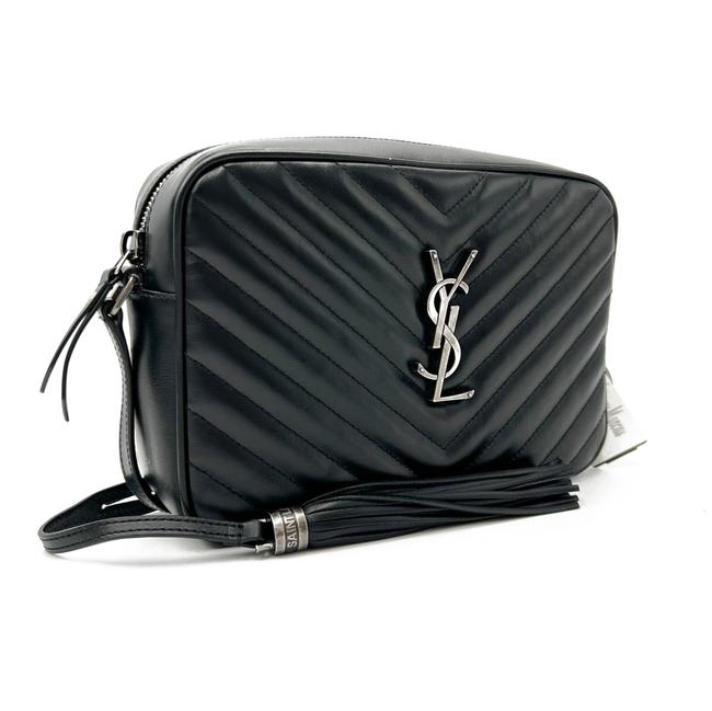 Saint Laurent Monogram Lou Camera Calfskin Matelasse Black Leather Shoulder Bag - image 3