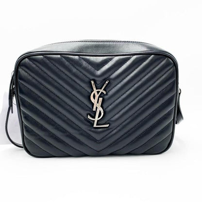 Saint Laurent Monogram Lou Camera Calfskin Matelasse Black Leather Shoulder Bag - image 4