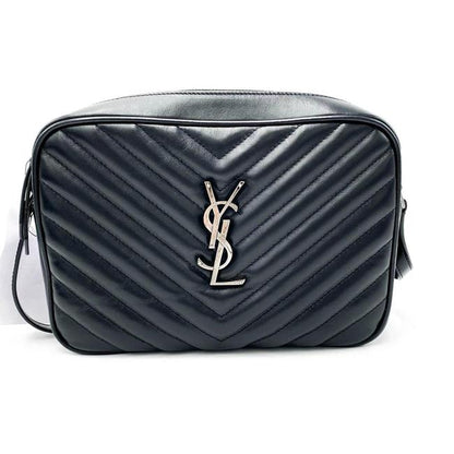 Saint Laurent Monogram Lou Camera Calfskin Matelasse Black Leather Shoulder Bag - image 4