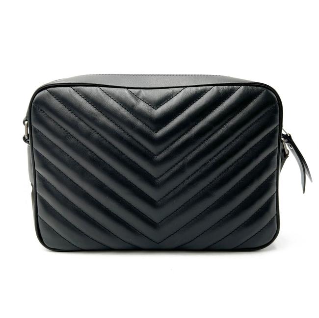 Saint Laurent Monogram Lou Camera Calfskin Matelasse Black Leather Shoulder Bag - image 5