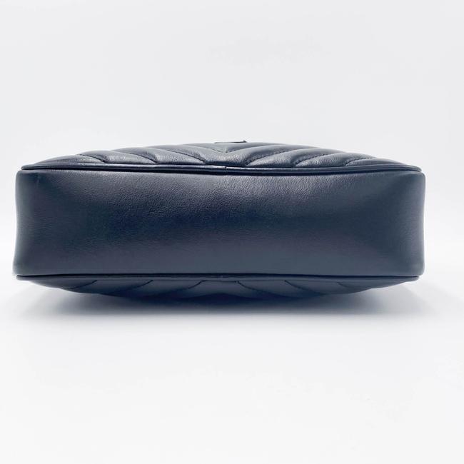 Saint Laurent Monogram Lou Camera Calfskin Matelasse Black Leather Shoulder Bag - image 6