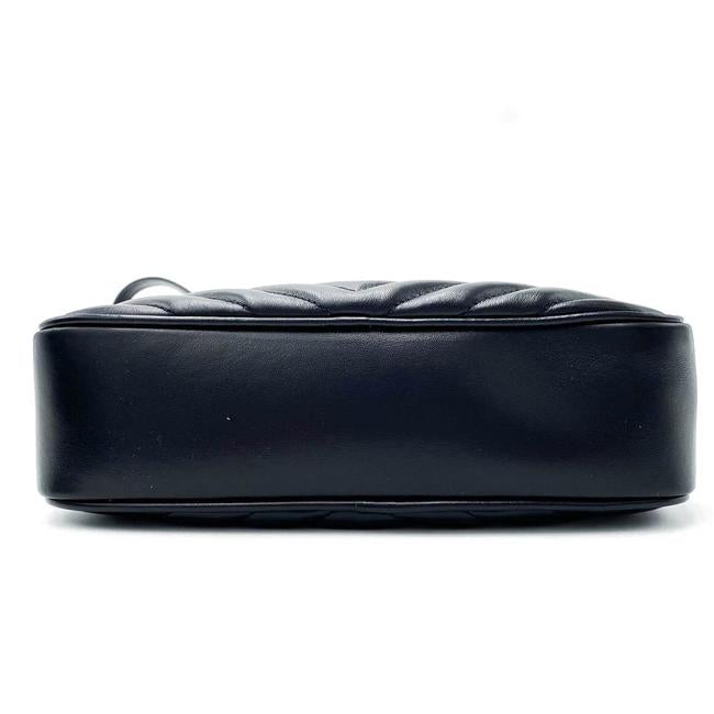 Saint Laurent Monogram Lou Camera Calfskin Matelasse Black Leather Shoulder Bag - image 6