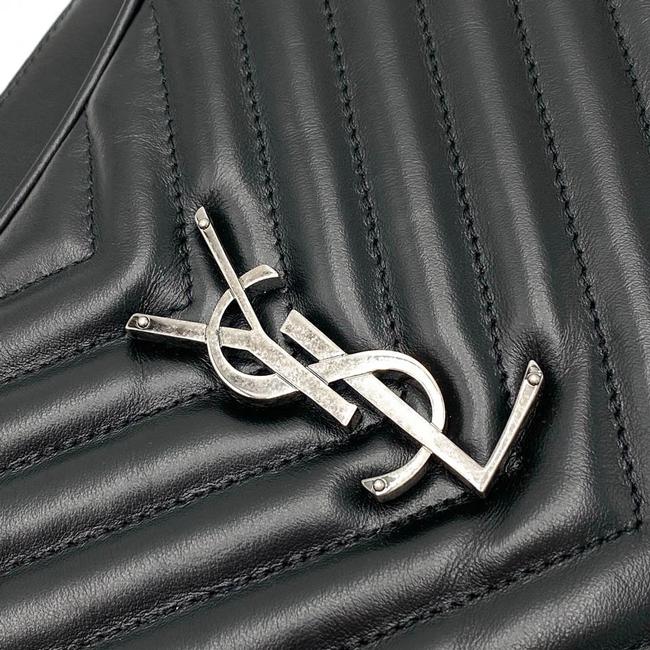 Saint Laurent Monogram Lou Camera Calfskin Matelasse Black Leather Shoulder Bag - image 7