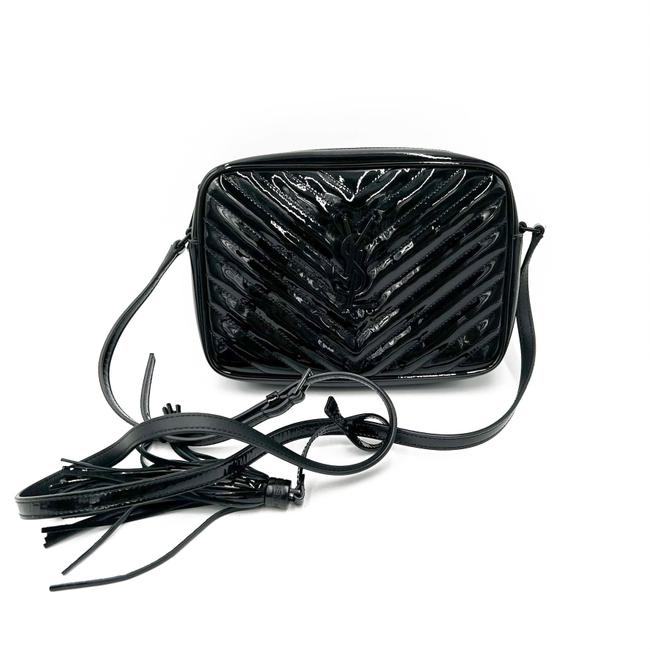 Saint Laurent Monogram Lou Camera Calfskin Matelasse Black Patent Leather Cross Body Bag - photo 4