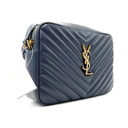 Saint Laurent Monogram Lou Camera Calfskin Matelasse Blue Leather Shoulder Bag - photo 4