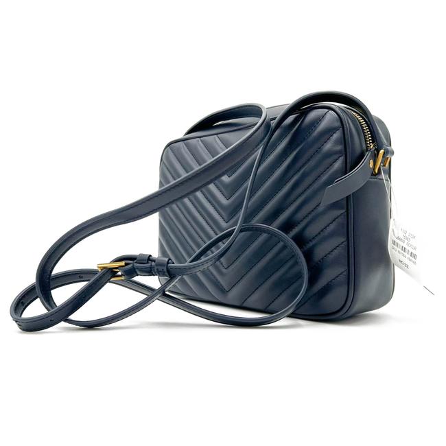Saint Laurent Monogram Lou Camera Calfskin Matelasse Blue Leather Shoulder Bag - photo 5