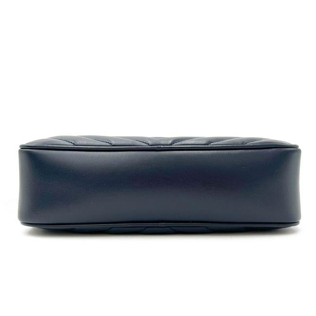 Saint Laurent Monogram Lou Camera Calfskin Matelasse Blue Leather Shoulder Bag - photo 6