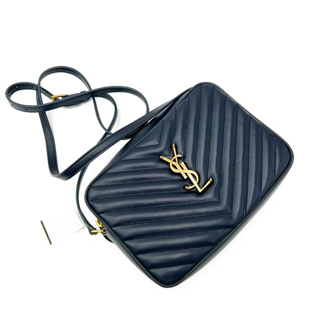 Saint Laurent Monogram Lou Camera Calfskin Matelasse Blue Leather Shoulder Bag - photo 7