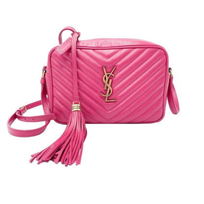 Saint Laurent Monogram Lou Camera Calfskin Matelasse Bright Pink Leather Shoulder Bag - photo 1