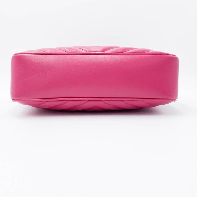 Saint Laurent Monogram Lou Camera Calfskin Matelasse Bright Pink Leather Shoulder Bag - photo 6