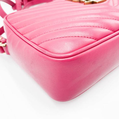 Saint Laurent Monogram Lou Camera Calfskin Matelasse Bright Pink Leather Shoulder Bag - photo 8