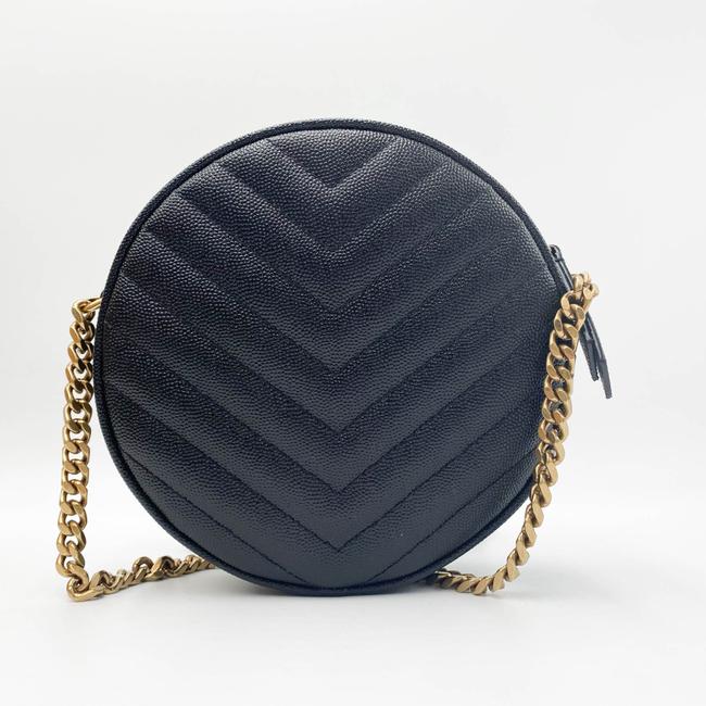 Saint Laurent Monogram Lou Camera Grain De Poudre Matelasse Quilted Round Vinyle Black Leather Cross Body Bag - image 6