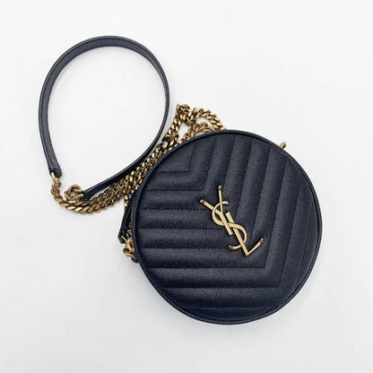 Saint Laurent Monogram Lou Camera Grain De Poudre Matelasse Quilted Round Vinyle Black Leather Cross Body Bag - image 7
