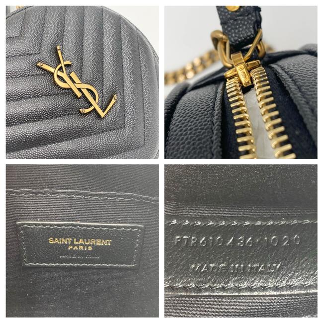 Saint Laurent Monogram Lou Camera Grain De Poudre Matelasse Quilted Round Vinyle Black Leather Cross Body Bag - image 10