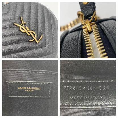 Saint Laurent Monogram Lou Camera Grain De Poudre Matelasse Quilted Round Vinyle Black Leather Cross Body Bag - image 10