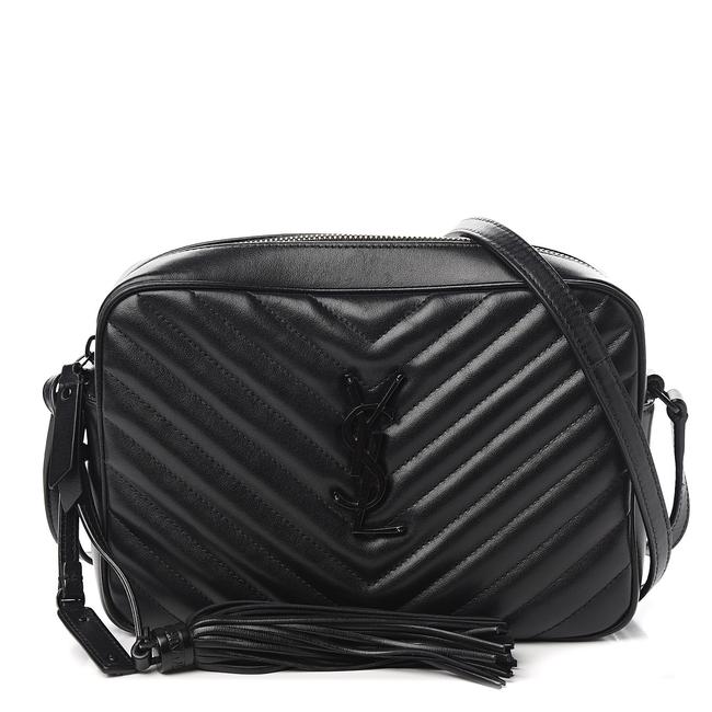 Saint Laurent Monogram Lou Camera Matelasse Black Calfskin Leather Shoulder Bag - photo 1