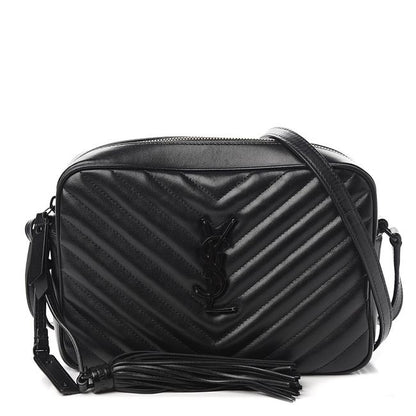 Saint Laurent Monogram Lou Camera Matelasse Black Calfskin Leather Shoulder Bag - photo 1
