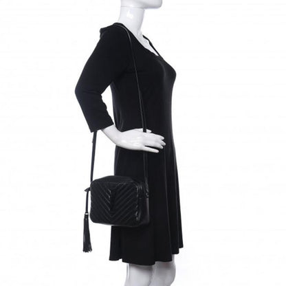 Saint Laurent Monogram Lou Camera Matelasse Black Calfskin Leather Shoulder Bag - photo 2