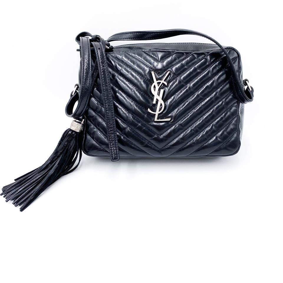 Saint Laurent Monogram Lou Camera Matelasse Black Patent Leather Shoulder Bag - photo 2