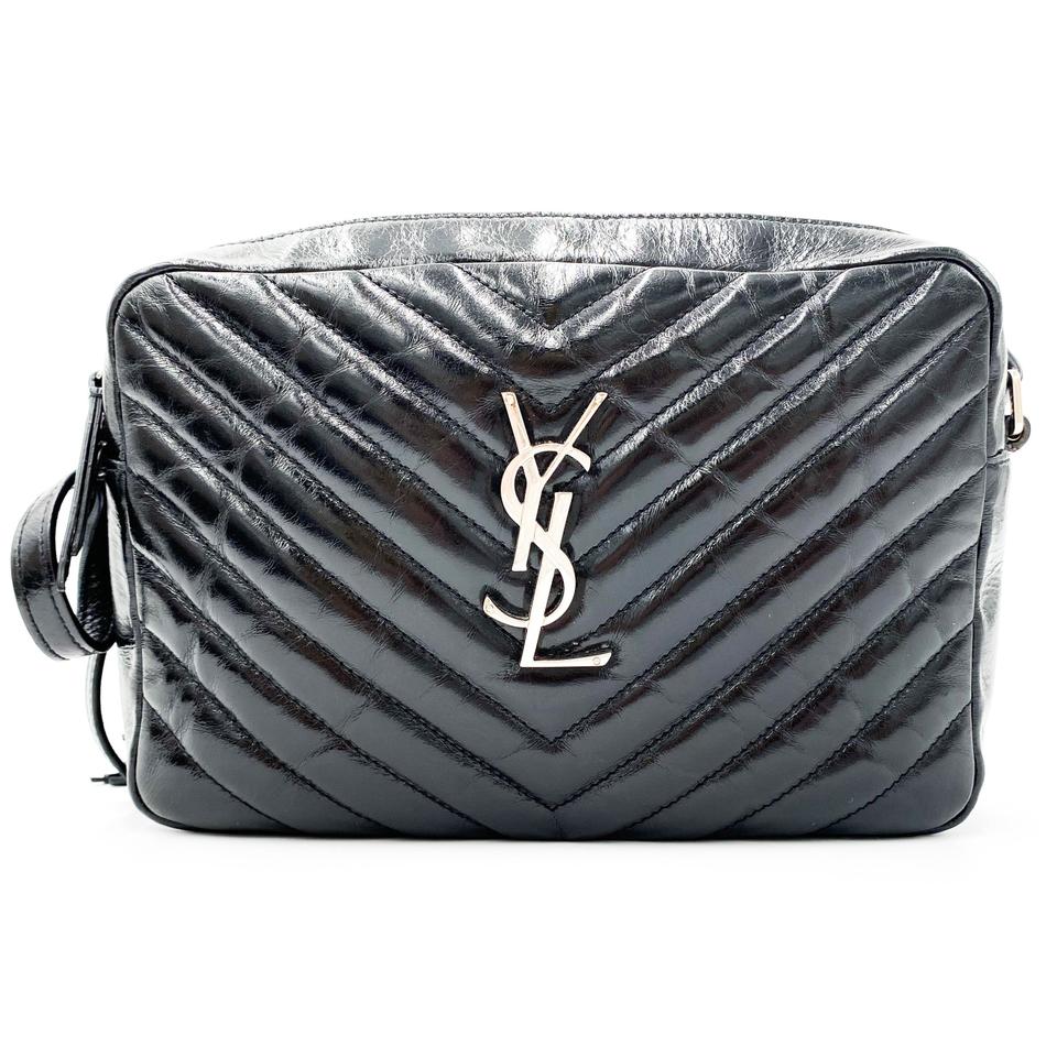 Saint Laurent Monogram Lou Camera Matelasse Black Patent Leather Shoulder Bag - photo 4