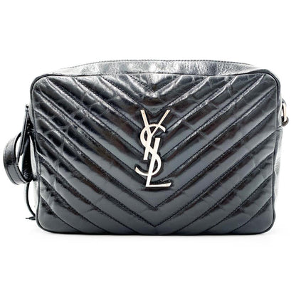 Saint Laurent Monogram Lou Camera Matelasse Black Patent Leather Shoulder Bag - photo 4