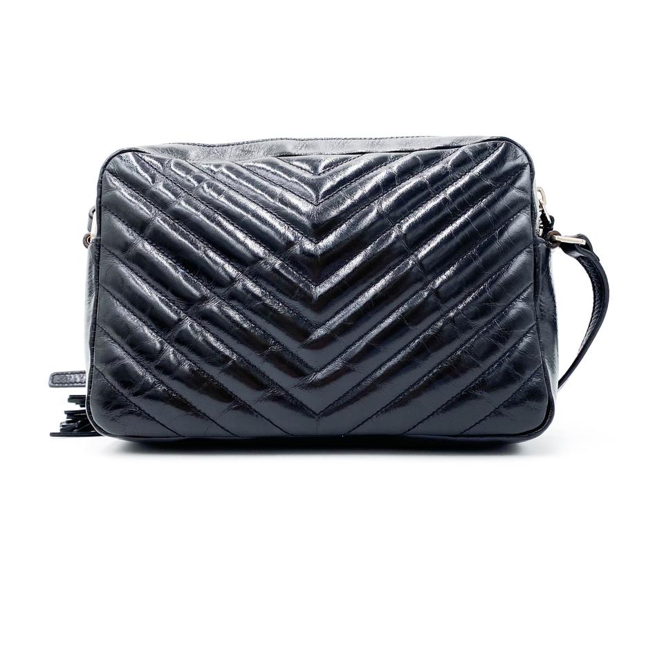 Saint Laurent Monogram Lou Camera Matelasse Black Patent Leather Shoulder Bag - photo 5